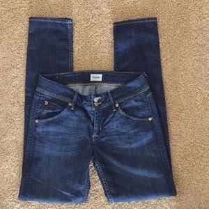 Hudson brand skinny blue jeans